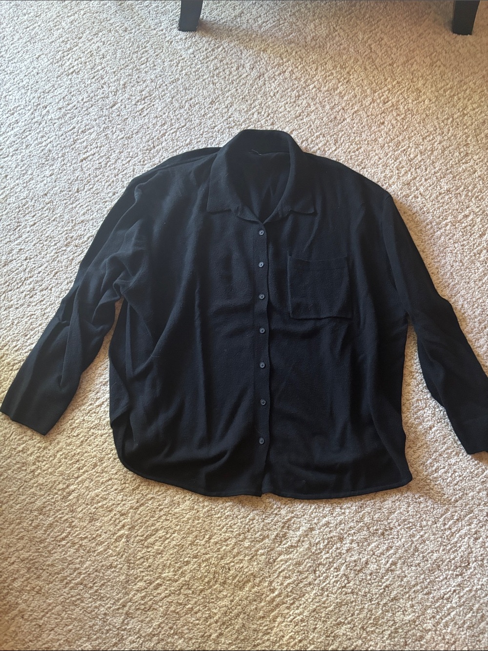 GAP Women’s Black Button-Up Shirt Sweater